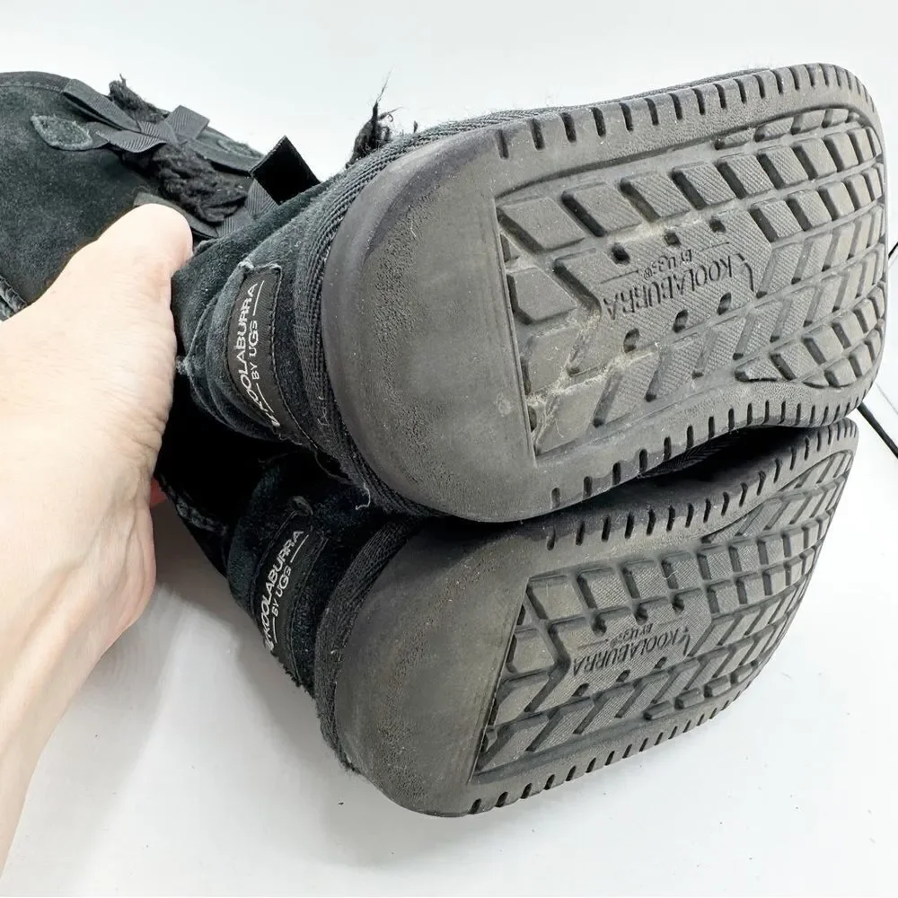 Koolaburra by UGG Black Victoria Girls Winter Boots Sz 1‎